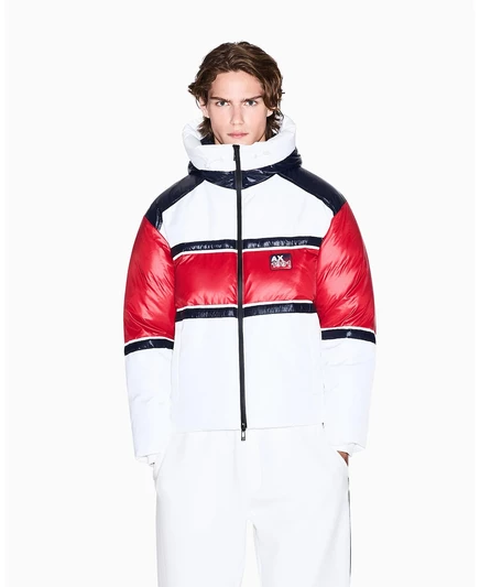 Мужская куртка-фугу из цветного блока off white deep navy
