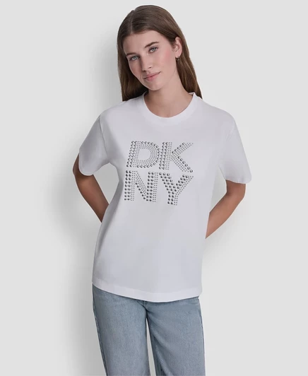 Женская футболка DKNY Jeans с логотипом, белая