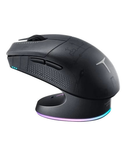 Беспроводная игровая мышь Thunderobot ML903 с док-станцией для зарядки RGB, разрешение 26 тыс. точек на дюйм, Сверхлегкий вес 65 г, возможность подключения в трех режимах, более 70 часов работы от аккумулятора, скорость опроса 4 Кбит /с, черный