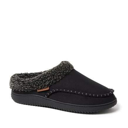 Мужские тапочки Dearfoams Marshall из микрозамши, черные