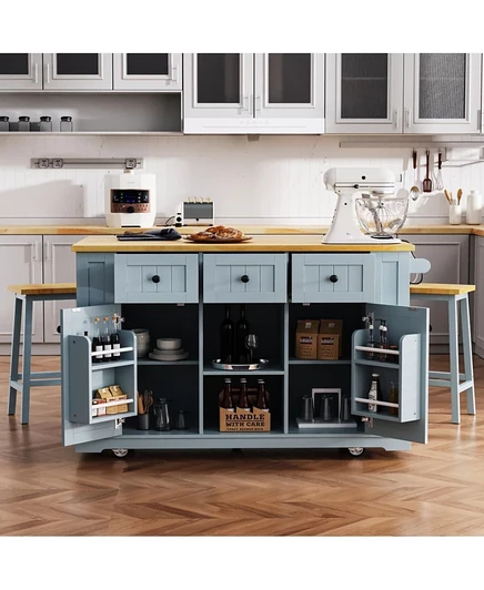 Кухонный остров Maison Boucle 50″ с розеткой и откидной столешницей
