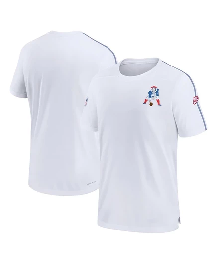 Мужская белая футболка Nike New England Patriots с альтернативным логотипом Coach Performance от Nike white