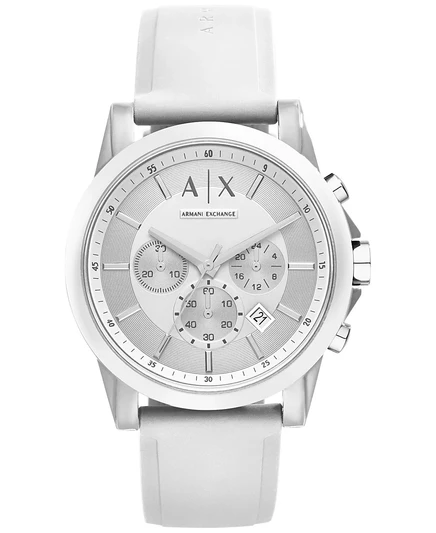 Унисекс часы AX Armani Exchange AX1325 хронограф 44 мм, белые