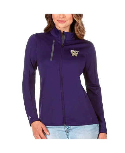 Женская фиолетовая/графитовая куртка Washington Huskies Generation на молнии Antigua для женщин purple, graphite