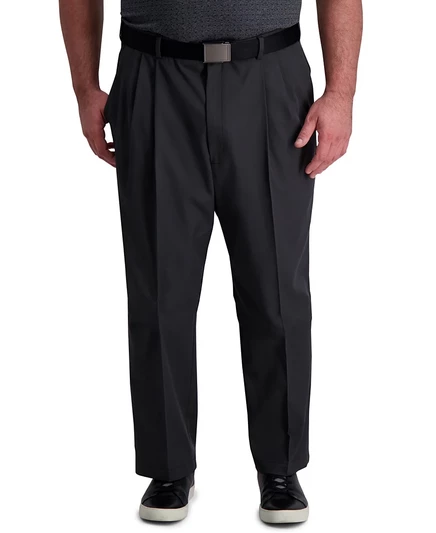 Мужские плиссированные брюки Haggar Big & Tall, серые