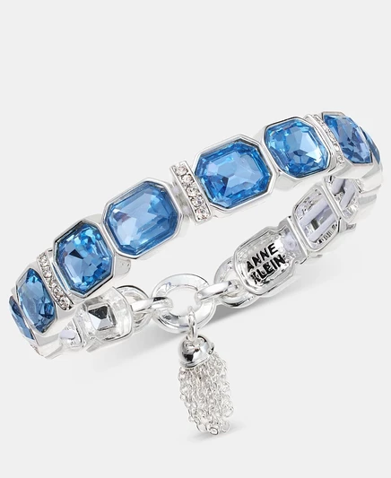 Браслет Anne Klein с кристаллами и камнями, синий