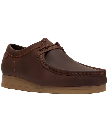 Мужские шнурованные туфли Clarks Wallaston из кожи, коричневые