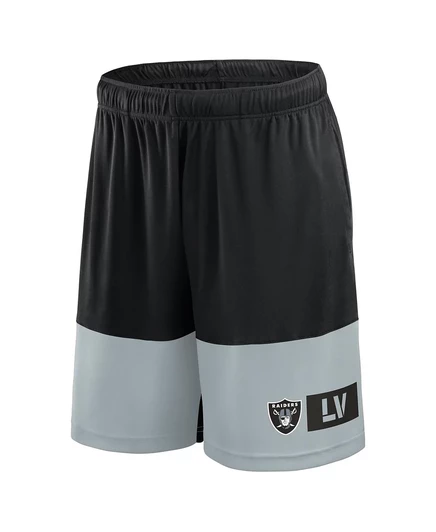 Мужские черные/серые шорты Fanatics Las Vegas Raiders Big Tall Best of the Best Performance от Fanatics black, silver