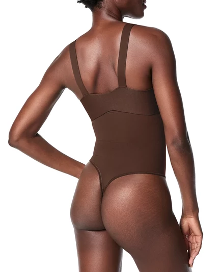 Женские бесшовные облегающие стринги SPANX с высокой талией chestnut brown