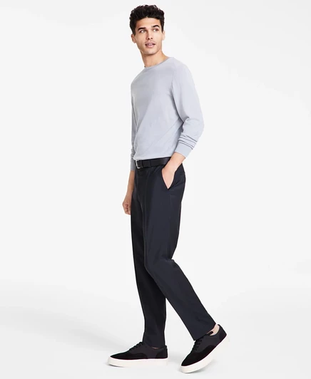 Мужские шерстяные костюмные брюки Hugo Boss gray