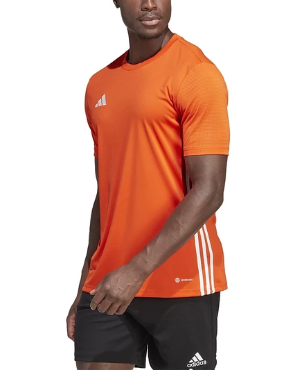 Мужская голубая приталенная футболка Adidas Tabela 23 Performance  orange