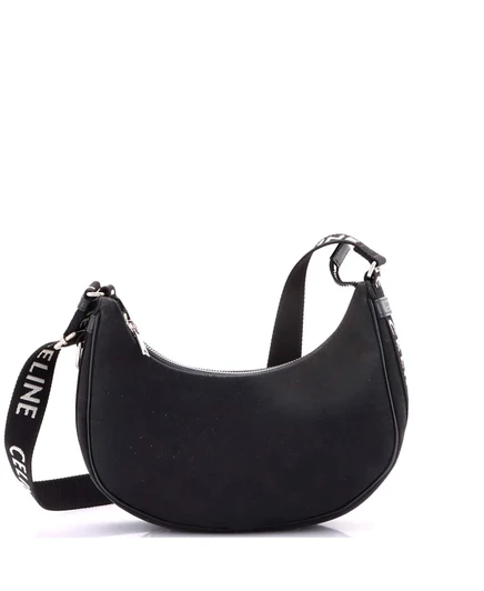Женская холщовая сумка Pre-Owned Celine Ava на плечо, черная