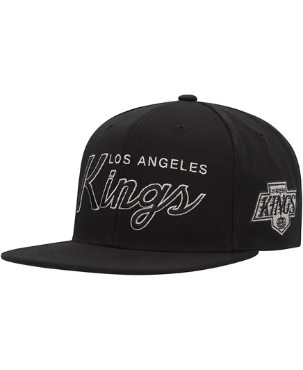 Мужская кепка Mitchell & Ness Black Los Angeles Kings Core Team Script 2.0 Snapback black