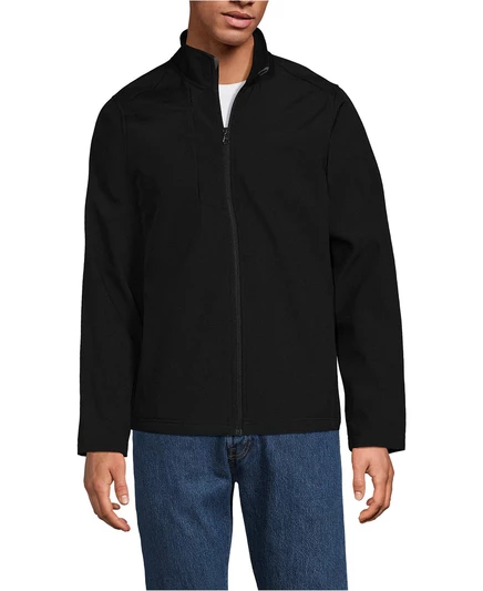 Мужская куртка softshell Lands End водоотталкивающая, черная