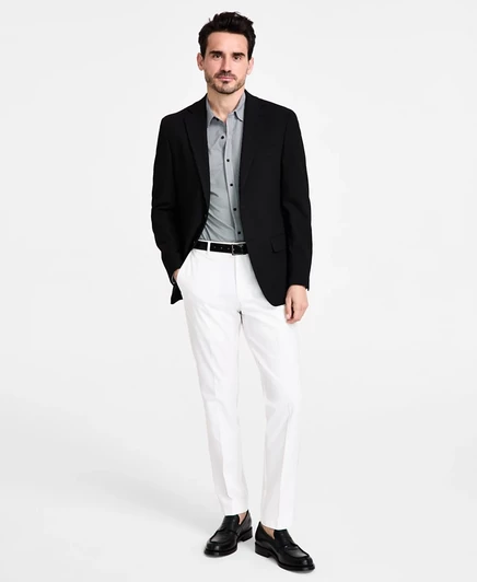 Мужской пиджак Michael Kors Classic-Fit из саржи, черный