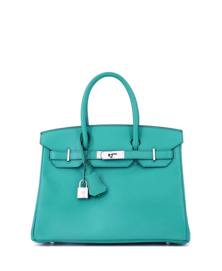 Женская сумка Pre-Owned HERMS Birkin 30 Epsom, синяя