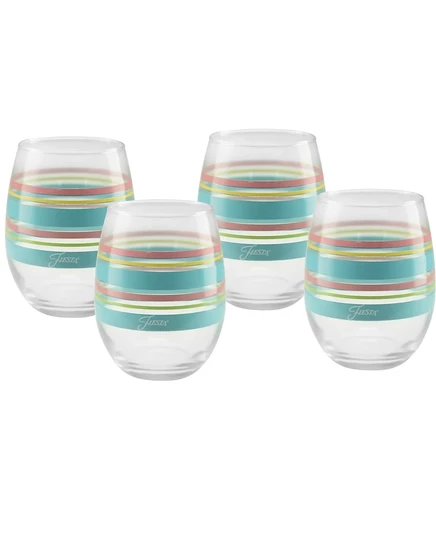 Набор бокалов без ножки Fiesta Peony Stripes, 4 шт., многоцветные