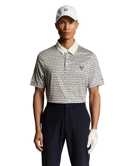 Мужская рубашка поло Golf Divot от Lyle & Scott белого цвета