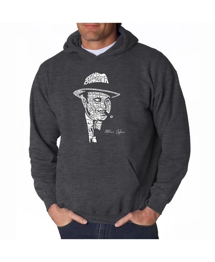 Мужская худи LA Pop Art Al Capone Original Gangster, серая