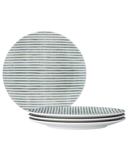Набор салатных тарелок Noritake Hammock Stripes, зеленые