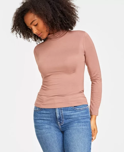  Женская водолазка с длинным рукавом из модала, созданная для Macy's myristica