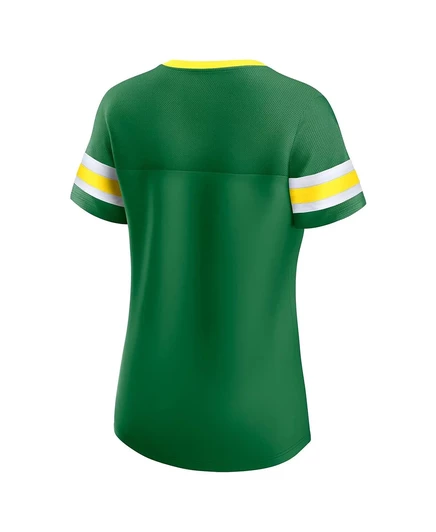 Женская футболка на шнуровке Fanatics Green Oregon Ducks культового цвета Athena green