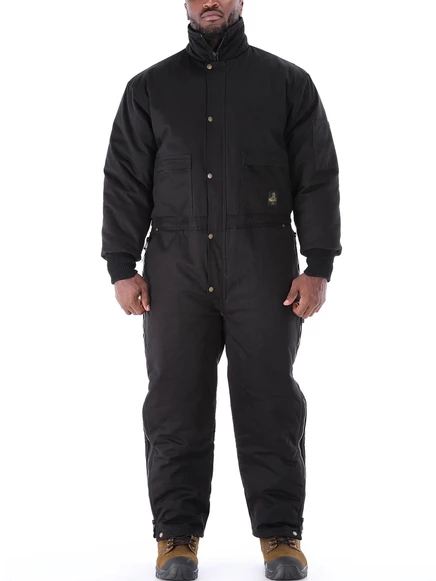 Утепленный комбинезон RefrigiWear Big & Tall ComfortGuard с водонепроницаемой джинсовой оболочкой black