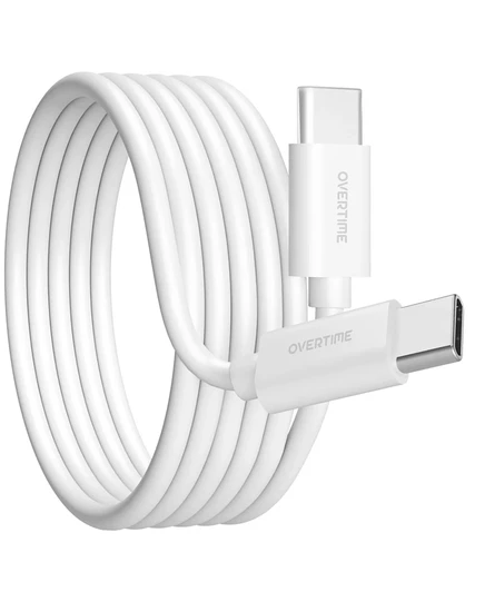 Сверхпрочный 10-футовый кабель для зарядки USB Type C для iPhone 15, Samsung, Pixel и других устройств (OTDCUSBCTC10WH) белый