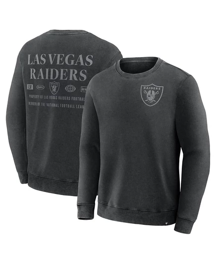 Мужская черная толстовка-пуловер Fanatics Las Vegas Raiders Deep Route