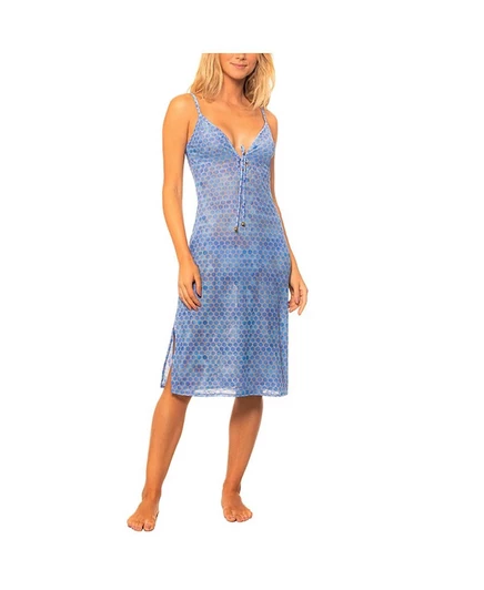 Женское пляжное миди-платье Guria Beachwear сетчатое, синее
