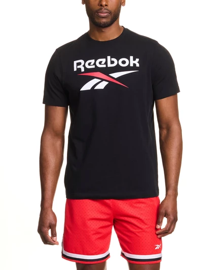 Мужская классическая футболка с логотипом black/white/red