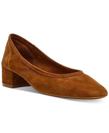  Женские туфли-лодочки Mollie на блочном каблуке chestnut suede