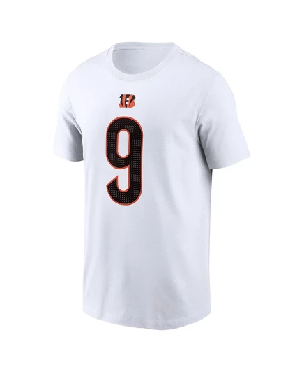 Мужская футболка Nike Joe Burrow белого цвета с именем и номером игрока Cincinnati Bengals white