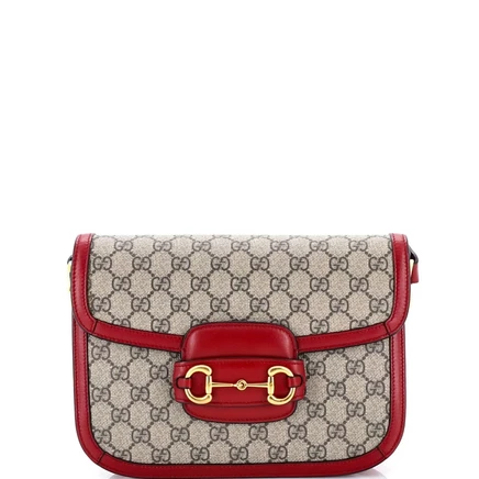 Женская сумка Pre-Owned Gucci Horsebit 1955 малая, красная