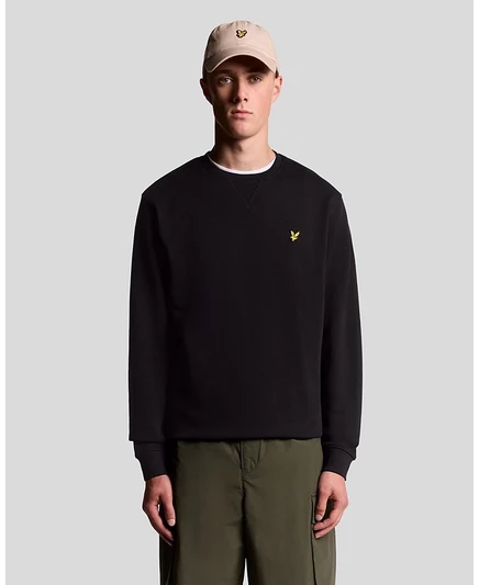 Мужская толстовка Lyle & Scott с круглым вырезом, черная