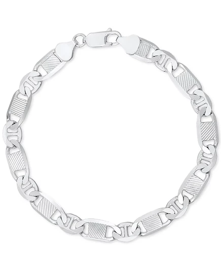 Мужской браслет Italian Silver Mariner, 14k позолота, серебристый