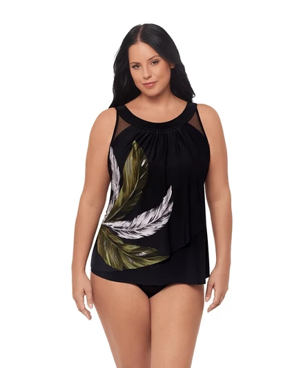 Женский костюм иллюзионистки Ursula Tankini черный