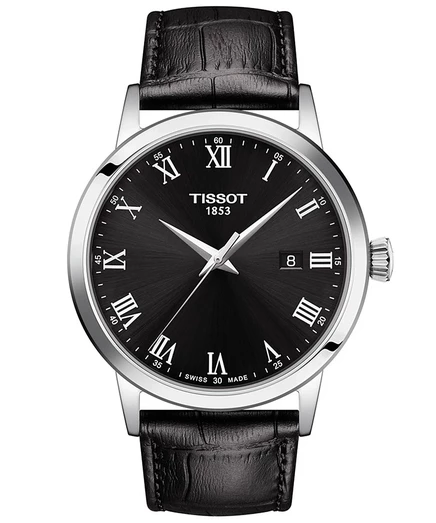 Мужские часы Tissot Classic Dream 42 мм, кожа, черные