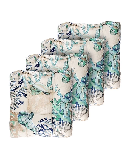 Набор подушек для стульев Greenland Home Fashions Atlantis с тройной подушкой из 4 предметов, 18 
