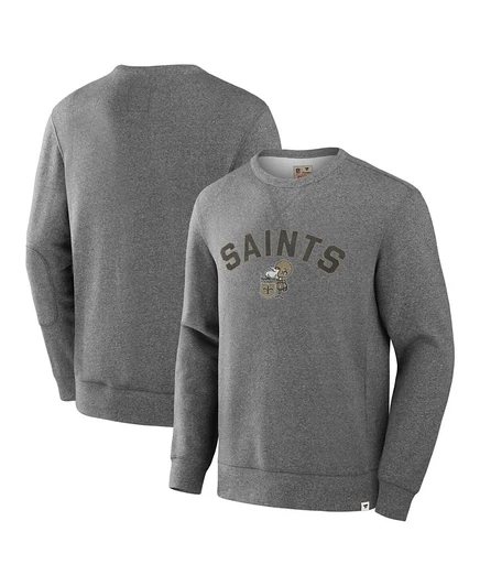 Мужской свитшот fanatics new orleans saints loop terry, серый