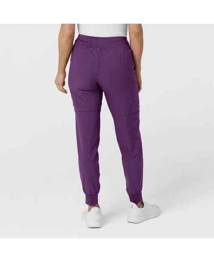 Женские брюки-скраб Wink W123 с комфортной талией для бега трусцой-карго eggplant