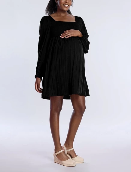 Женское платье Motherhood Smocked Babydoll, черное