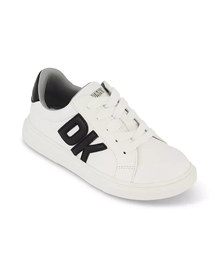 Кроссовки DKNY white, black leather