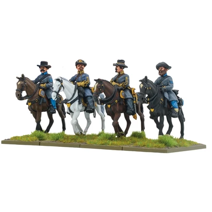 Миниатюры Warlord Games Black Powder: генерал КША и штаб