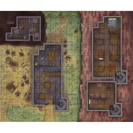 Игровой виниловый коврик next level miniatures bandits' hideout, 50,8×61 см