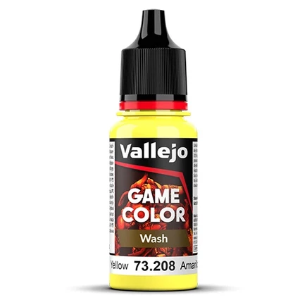 Краска Vallejo Game Color Wash акриловая, желтая