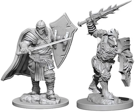 Миниатюры D&D: рыцарь смерти и ужас в шлеме