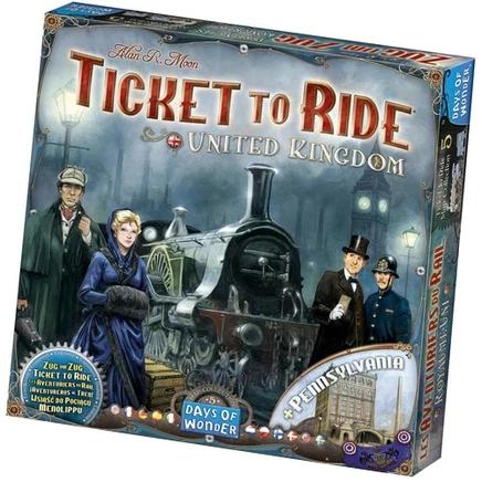Дополнение к настольной игре Ticket to Ride — коллекция карт том 5: Великобритания и Пенсильвания