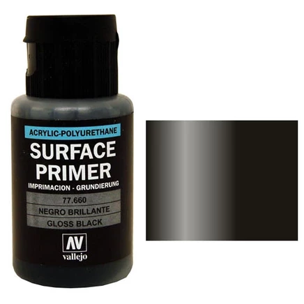Грунт Vallejo Metal Color Gloss Black, 32 мл