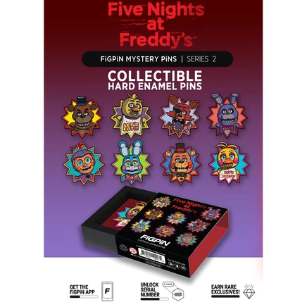 Коллекционный эмалевый значок Figpin Mystery Mini «Five Nights at Freddie's», серия 2